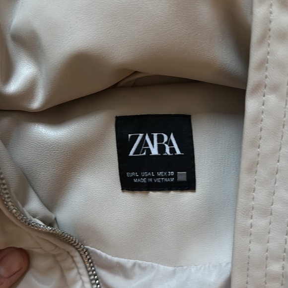 ZARA FAUX LEATHER WINTER PUFFER JACKET - Picture 2 of 4